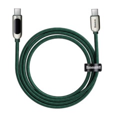 Baseus CATSK-B06 Display USB Type-C Male to Male, 1 Meter, Green Charging & Data Cable